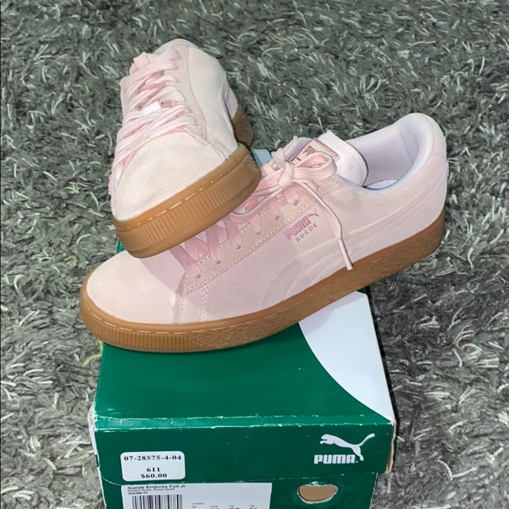Suede pumas-rose